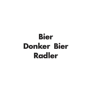 Bier/Donker bier/Radler(30cl)